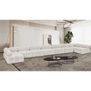 Meridian Ames Cream Boucle Fabric Modular Sectional IMAGE 2