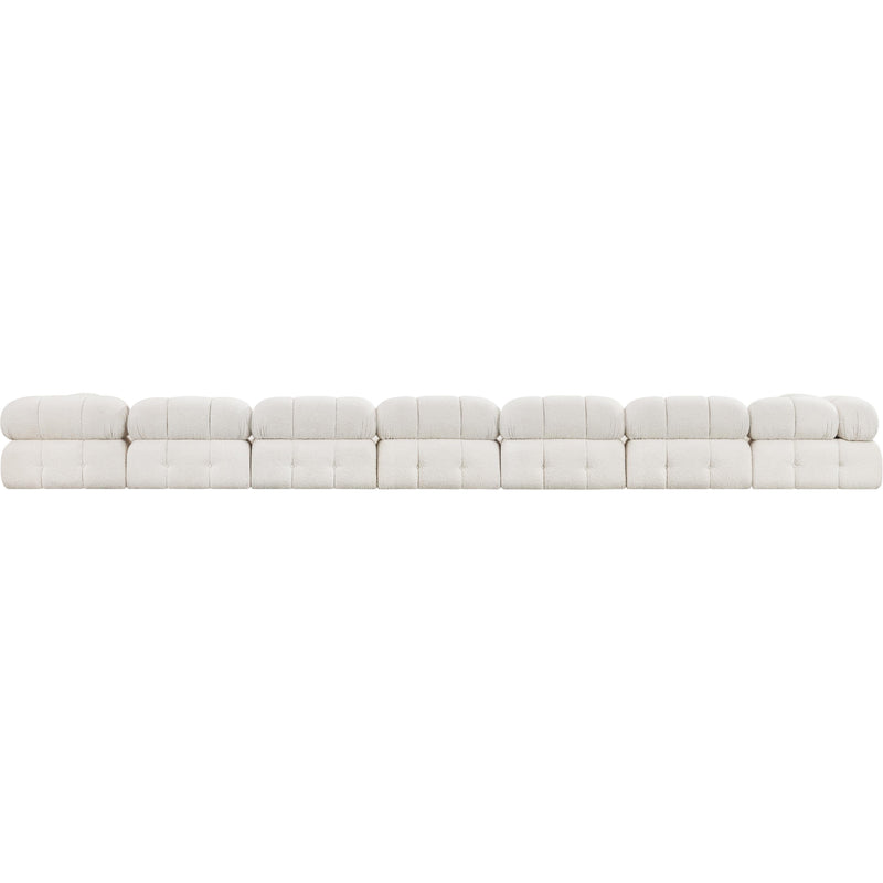 Meridian Ames Cream Boucle Fabric Modular Sectional IMAGE 3