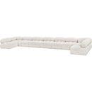Meridian Ames Cream Boucle Fabric Modular Sectional IMAGE 5