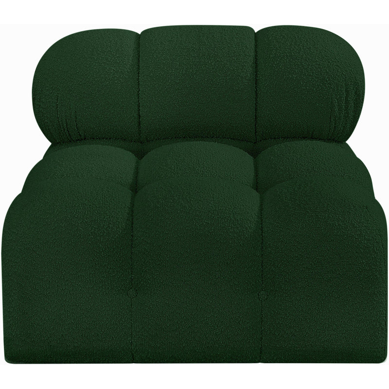 Meridian Ames Green Boucle Fabric Armless IMAGE 4