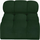 Meridian Ames Green Boucle Fabric Armless IMAGE 5