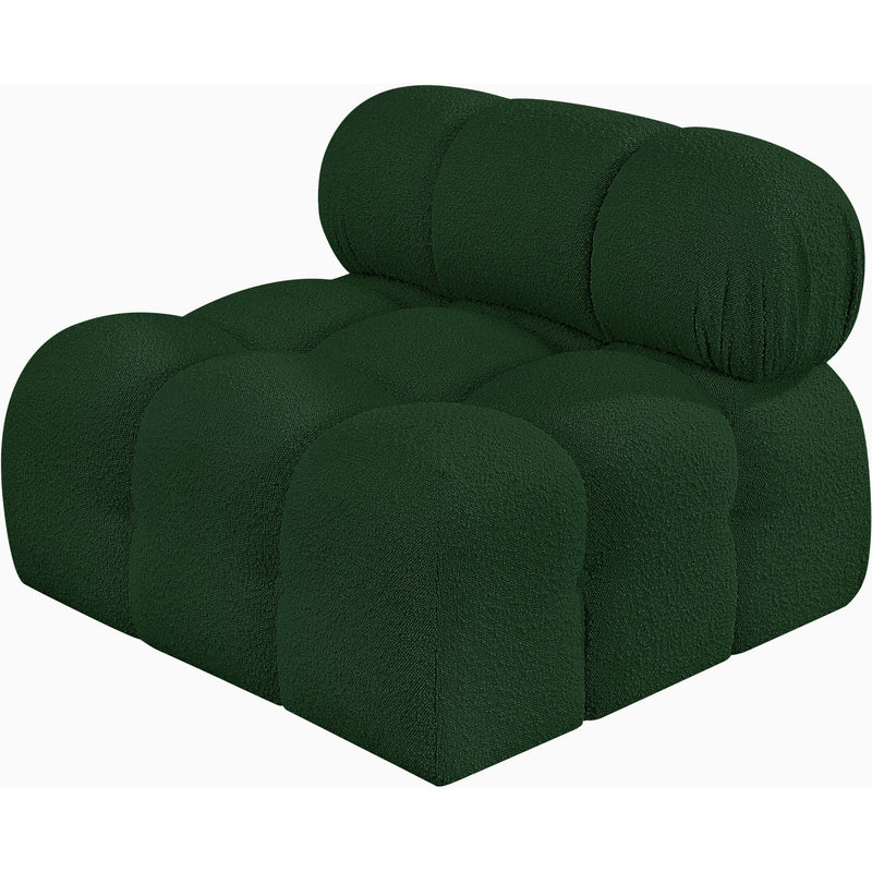 Meridian Ames Green Boucle Fabric Armless IMAGE 6