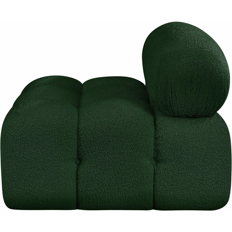 Meridian Ames Green Boucle Fabric Armless IMAGE 7