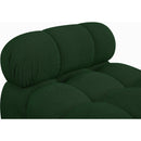 Meridian Ames Green Boucle Fabric Armless IMAGE 8