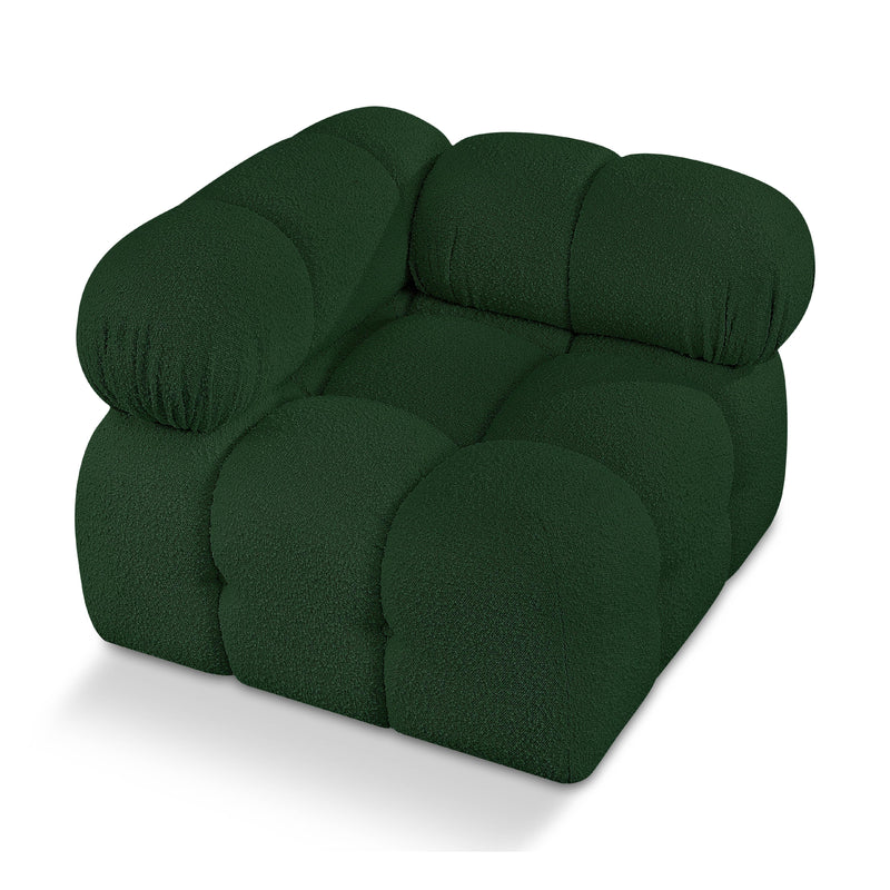 Meridian Ames Green Boucle Fabric Corner IMAGE 1