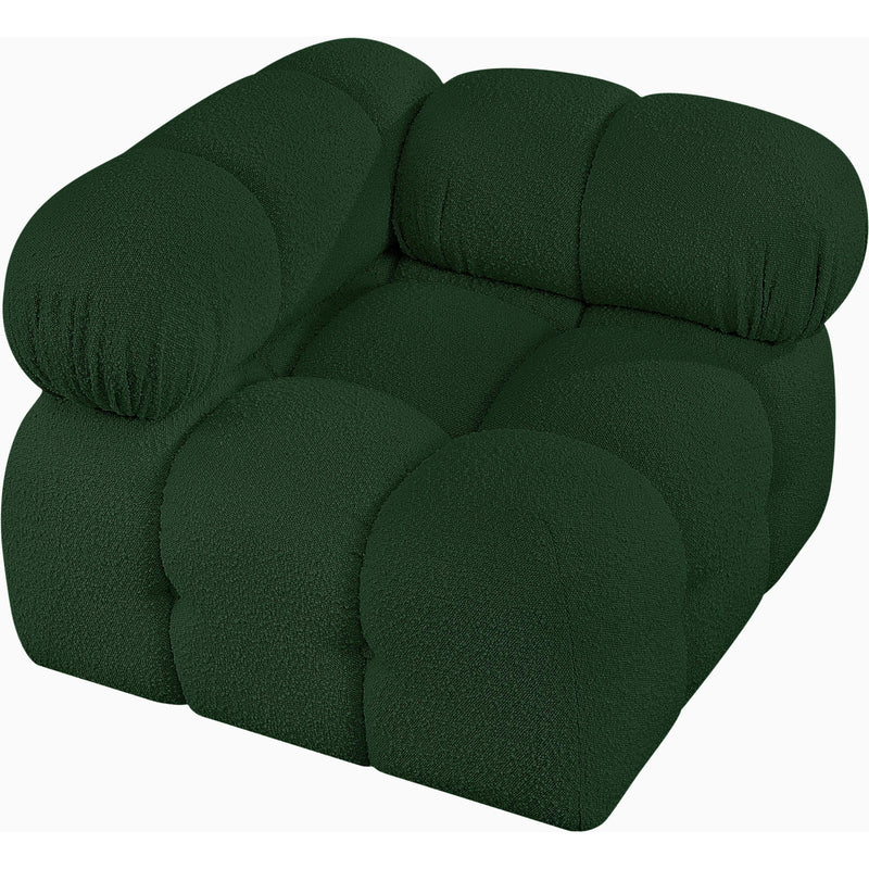 Meridian Ames Green Boucle Fabric Corner IMAGE 5