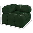 Meridian Ames Green Boucle Fabric Corner IMAGE 9