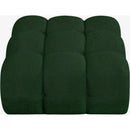 Meridian Ames Green Boucle Fabric Ottoman IMAGE 4