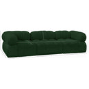 Meridian Ames Green Boucle Fabric Modular Sofa IMAGE 11