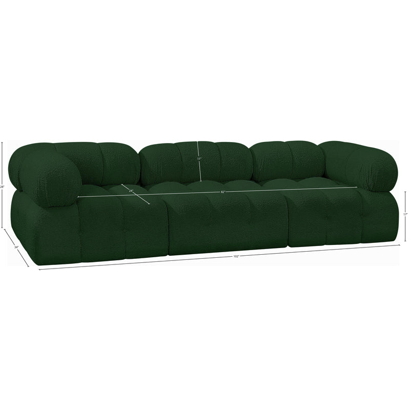 Meridian Ames Green Boucle Fabric Modular Sofa IMAGE 11
