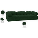 Meridian Ames Green Boucle Fabric Modular Sofa IMAGE 12