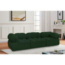 Meridian Ames Green Boucle Fabric Modular Sofa IMAGE 2