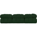 Meridian Ames Green Boucle Fabric Modular Sofa IMAGE 3