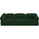 Meridian Ames Green Boucle Fabric Modular Sofa IMAGE 5