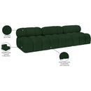 Meridian Ames Green Boucle Fabric Modular Sofa IMAGE 10