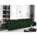 Meridian Ames Green Boucle Fabric Modular Sofa IMAGE 2