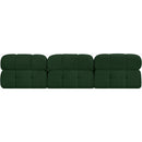 Meridian Ames Green Boucle Fabric Modular Sofa IMAGE 3