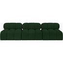 Meridian Ames Green Boucle Fabric Modular Sofa IMAGE 4