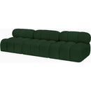 Meridian Ames Green Boucle Fabric Modular Sofa IMAGE 6