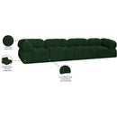 Meridian Ames Green Boucle Fabric Modular Sofa IMAGE 12