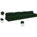 Meridian Ames Green Boucle Fabric Modular Sofa IMAGE 10