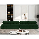 Meridian Ames Green Boucle Fabric Modular Sofa IMAGE 2