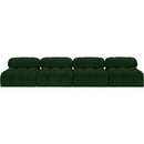 Meridian Ames Green Boucle Fabric Modular Sofa IMAGE 4
