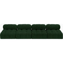 Meridian Ames Green Boucle Fabric Modular Sofa IMAGE 5