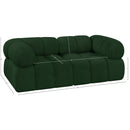 Meridian Ames Green Boucle Fabric Modular Sofa IMAGE 10