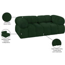 Meridian Ames Green Boucle Fabric Modular Sofa IMAGE 11