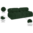 Meridian Ames Green Boucle Fabric Modular Sofa IMAGE 10