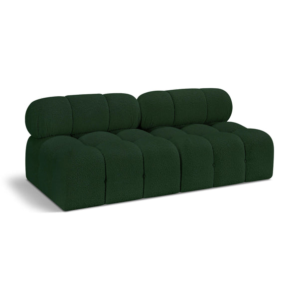 Meridian Ames Green Boucle Fabric Modular Sofa IMAGE 1