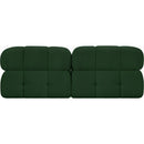 Meridian Ames Green Boucle Fabric Modular Sofa IMAGE 3