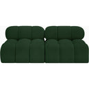 Meridian Ames Green Boucle Fabric Modular Sofa IMAGE 4