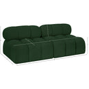 Meridian Ames Green Boucle Fabric Modular Sofa IMAGE 9