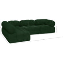 Meridian Ames Green Boucle Fabric Modular Sectional IMAGE 14