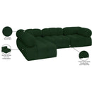 Meridian Ames Green Boucle Fabric Modular Sectional IMAGE 15