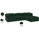 Meridian Ames Green Boucle Fabric Modular Sectional IMAGE 16
