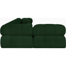 Meridian Ames Green Boucle Fabric Modular Sectional IMAGE 7
