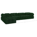 Meridian Ames Green Boucle Fabric Modular Sectional IMAGE 13