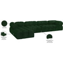 Meridian Ames Green Boucle Fabric Modular Sectional IMAGE 14