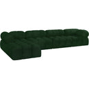 Meridian Ames Green Boucle Fabric Modular Sectional IMAGE 6