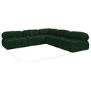 Meridian Ames Green Boucle Fabric Modular Sectional IMAGE 11