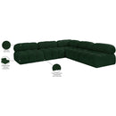 Meridian Ames Green Boucle Fabric Modular Sectional IMAGE 12