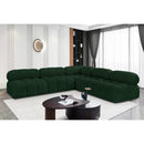 Meridian Ames Green Boucle Fabric Modular Sectional IMAGE 2