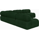 Meridian Ames Green Boucle Fabric Modular Sectional IMAGE 6
