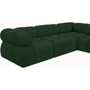 Meridian Ames Green Boucle Fabric Modular Sectional IMAGE 11