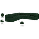 Meridian Ames Green Boucle Fabric Modular Sectional IMAGE 16
