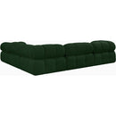 Meridian Ames Green Boucle Fabric Modular Sectional IMAGE 3