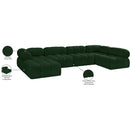 Meridian Ames Green Boucle Fabric Modular Sectional IMAGE 17